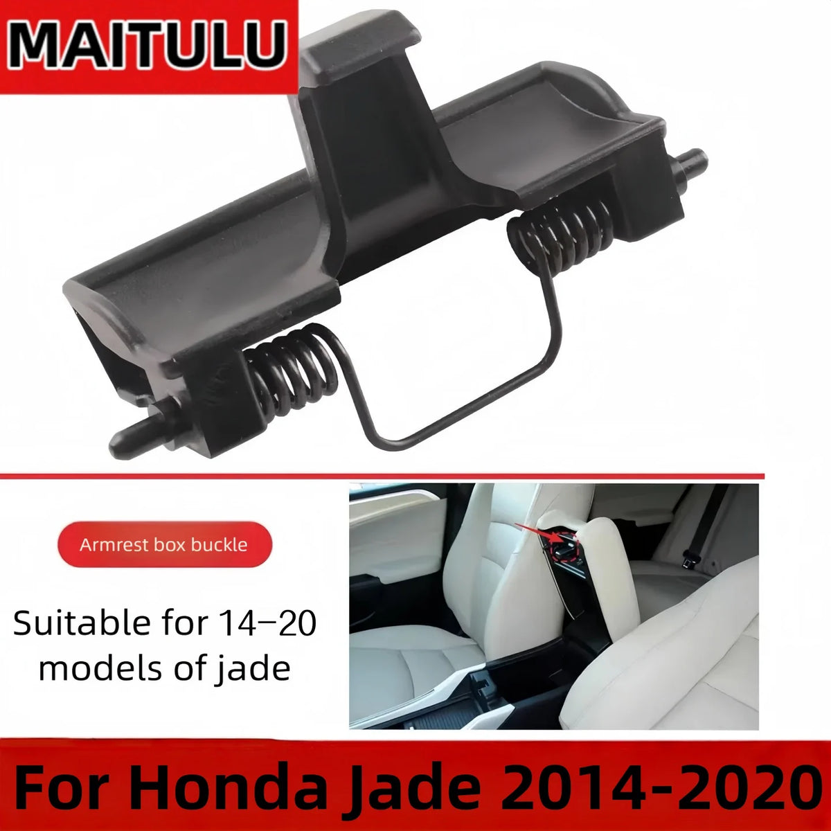 1Pc Car Armrest Lid Latch Lock 83409-T4N-H01 Center Console Cover Auto Clip With Spring Fit For Honda Jade 2013-2017 2018