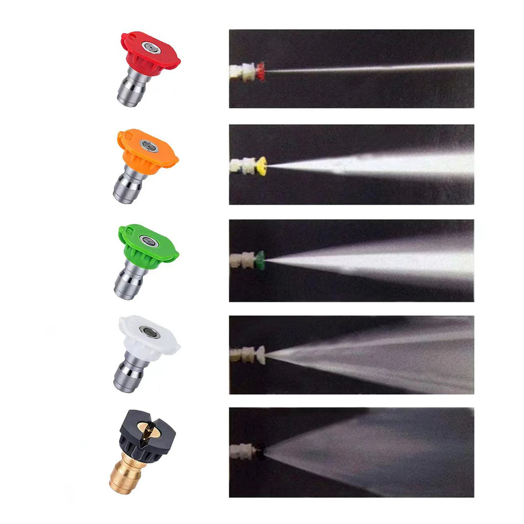 Pressure Washer Short Gun Foam Cannon Combo | 5 Nozzle Alloy Sprayer with 1L Tank additional angle