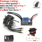 Full Metal Gearbox 2322 2600KV Brushless Motor AM32 45A ESC Adjuster 21g Servo for 1/12 RC Car Crawler MN82 MN78 MN168 MN99 MN98