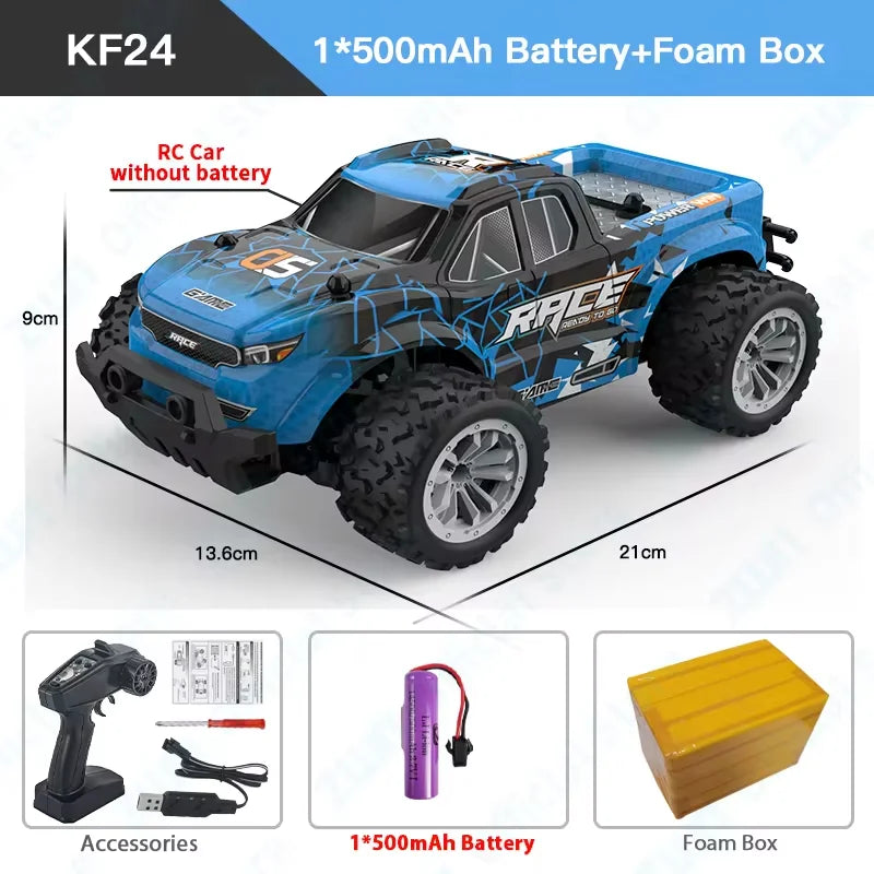 ZWN 1:16/1:20 2.4G Model RC Car With LED Light 2WD Off-road Remote Control Climbing additional angle