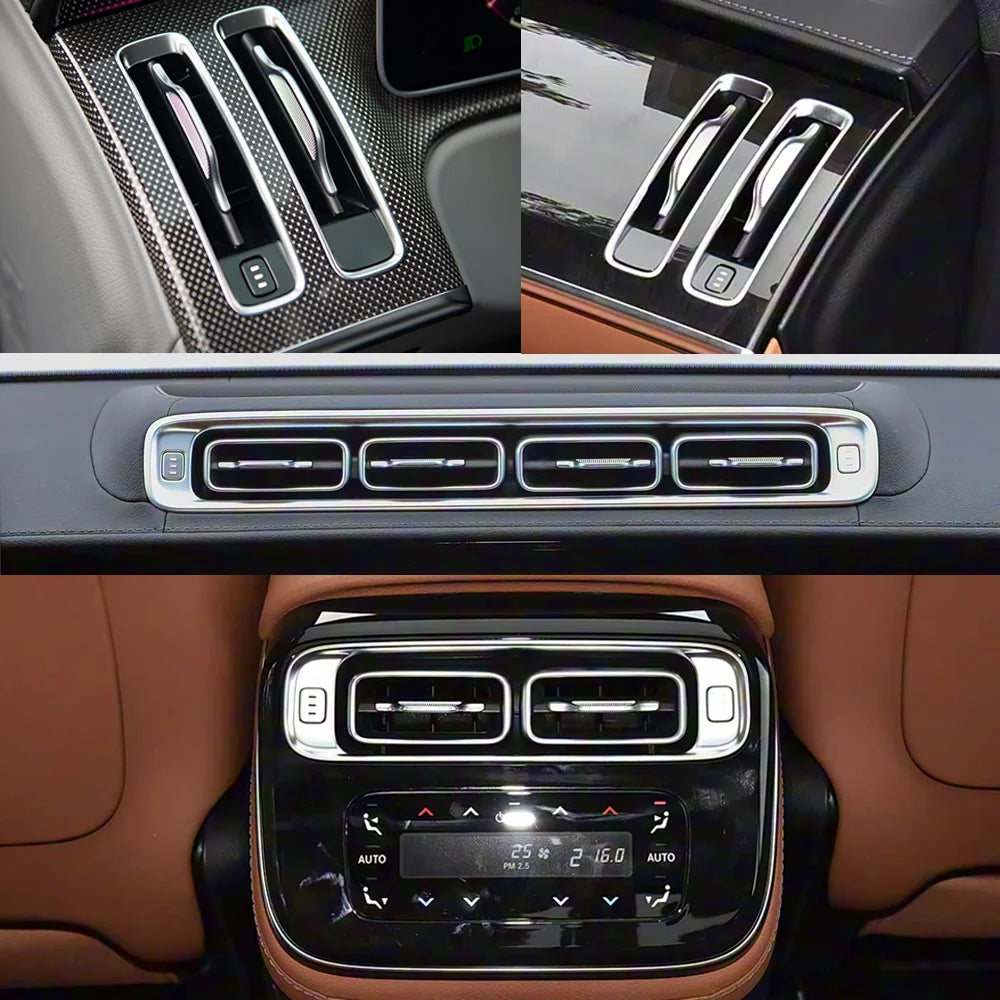W223 Car Interior Left Right Middle Rear Pillar B AC Vent Grille Air Conditioning Outlet Grille Slider Clip For Benz S Class
