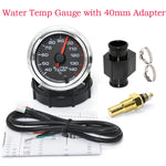 52mm Water Temp Gauge 40-140C | 7-Color Racing Gauge Kit with 1/8NPT Sensor detail view