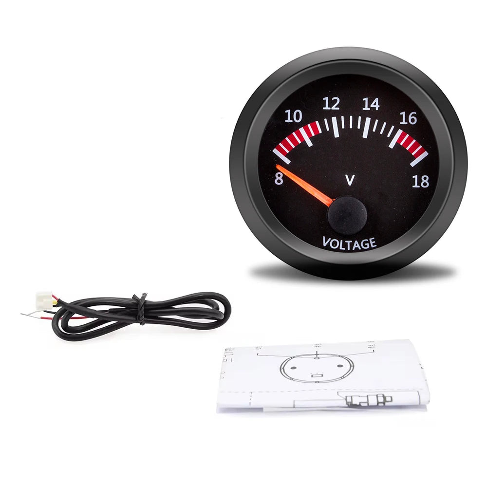 12V 52mm Car Gauge Set | Water Temp Oil Temp Voltmeter Oil Press Vacuum Boost Air Fue alternate view