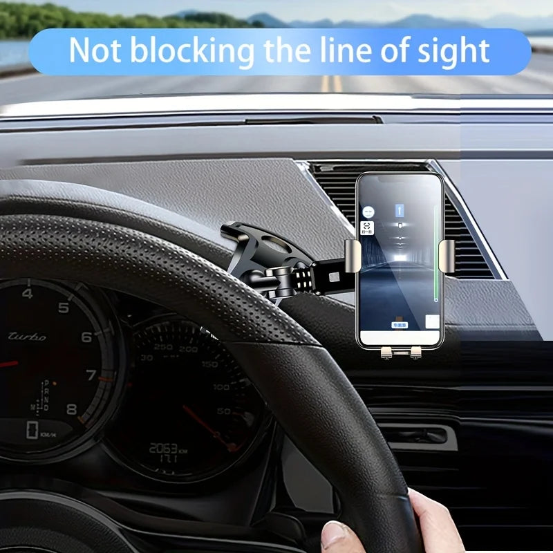 Lcars Car Dashboard Phone Holder, Vertical Screen Gravity Fixed Support Bracket for Car Interior Navigation and Entertainment