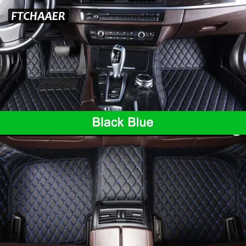 FTCHAAER Custom Car Floor Mats For KIA RIO K2 Auto Carpets Foot Coche Accessorie