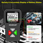 KINGBOLEN BM550 6V 12V 24V Car Battery Tester，Auto Battery Analyzer 100-2000 CCA BM550 Battery Tester, Accurate Digital Automotive Alternator Tester for Cars Trucks SUV ATV Boats Motorcycles