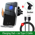 Wireless Car Charger Magnetic Auto Car Phone Holder Mount For iPhone 15 14 13 12 X XR Samsung Infrared  Fast Car Charging Stand