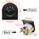 40-120 Celsius Car 52mm Water Temperature Gauge with Adaptor Joint Pipe | Racing 12 additional angle
