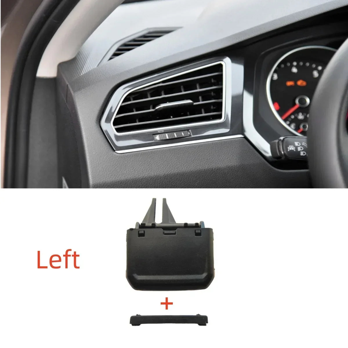1/2/4/6PCS Front Rear Dash AC Air Conditioning Outlet Vent Grill Slide Adjust Clip Knob For VW Tiguan AD 2 MK2 Rline 2018-2022