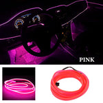 1M/2M/3M/5M Car Interior Led Decorative Lamp EL Wiring Neon Strip For Auto DIY Flexib alternate view