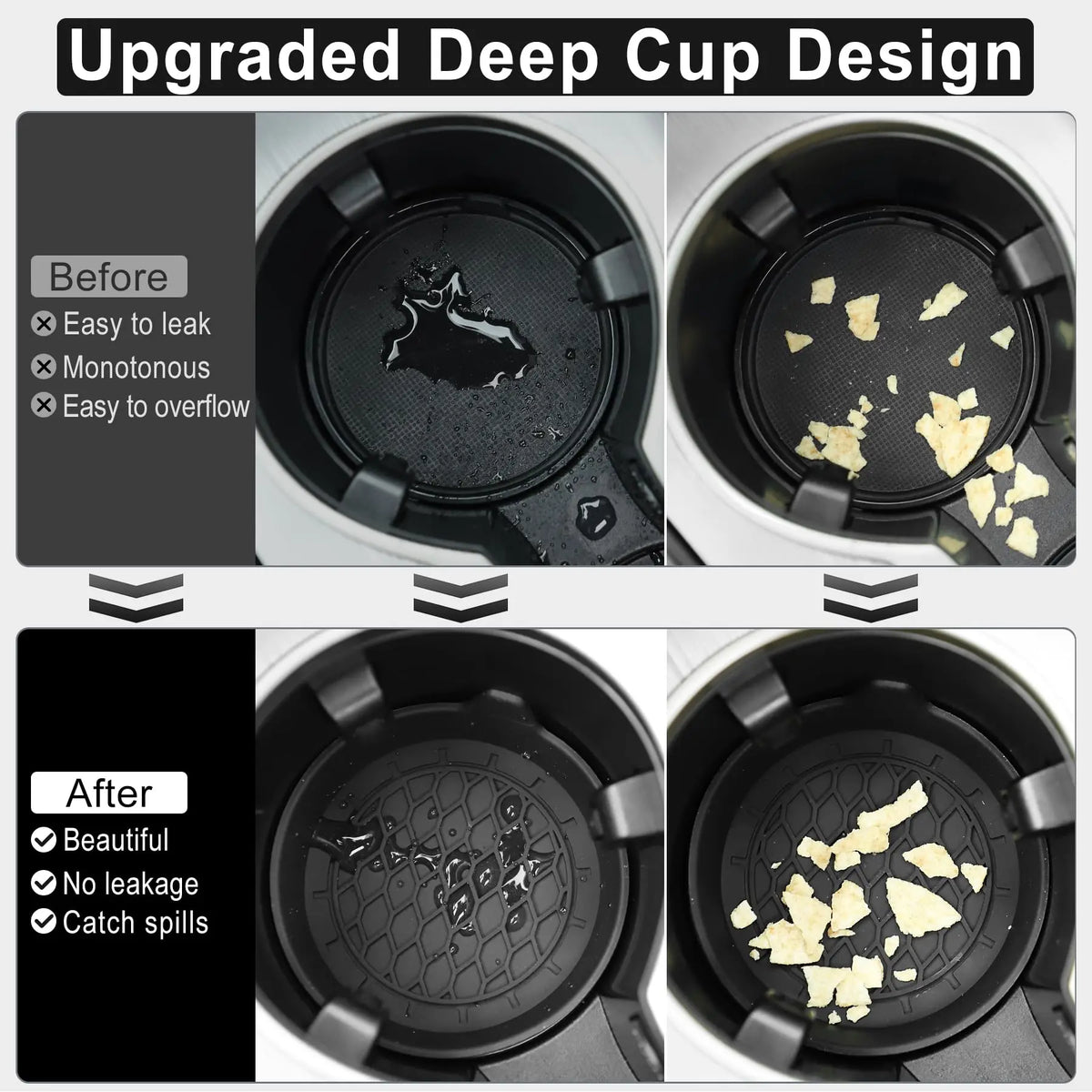 Car Cup Holder Coaster Silicone Non-Slip Insert