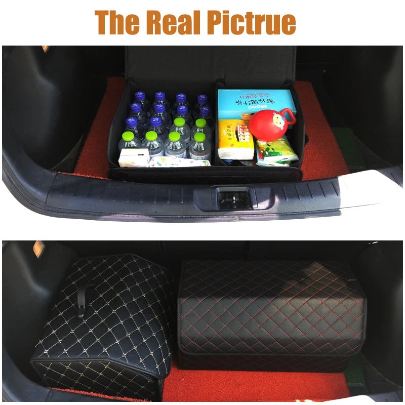 Car Trunk Organizer Box, Large Capacity, Auto Multiuse Tools, Storage Bag, Stowing, T lifestyle view