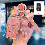 Diamond Pink for Toyota CHR Hilux Fortuner Land Cruiser 200 Camry Corolla Crown RAV4 Highland Remote Car  Key Case Cover Fob Bag