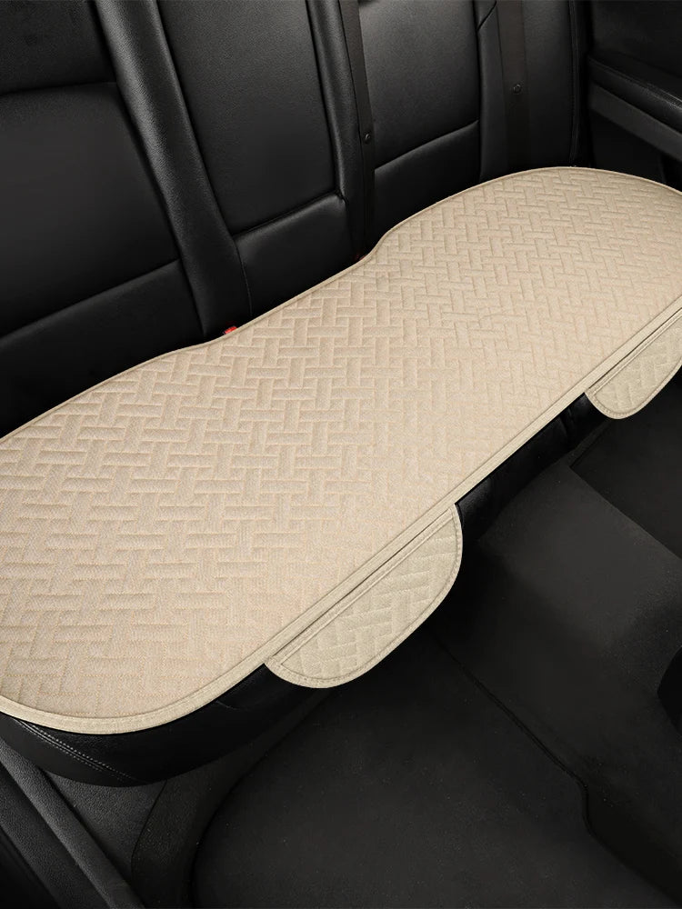 Car Seat Cushion, All Season Universal Linen Car Seat Cushion Cover, Anti Slip, Wear- alternate view