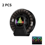 Car Air Freshener with RGB Music Rhythm Lamp | 2pcs Car Vent Aromatherapy Light close-up view