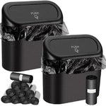 Car Trash Can with Lid, Small Leak-proof Mini Car Trash Can