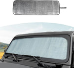 Custom Fit Windshield Sunshade for Jeep Wrangler TJ JK JKU JL JLU Gladiator JT 1996-20 close-up view
