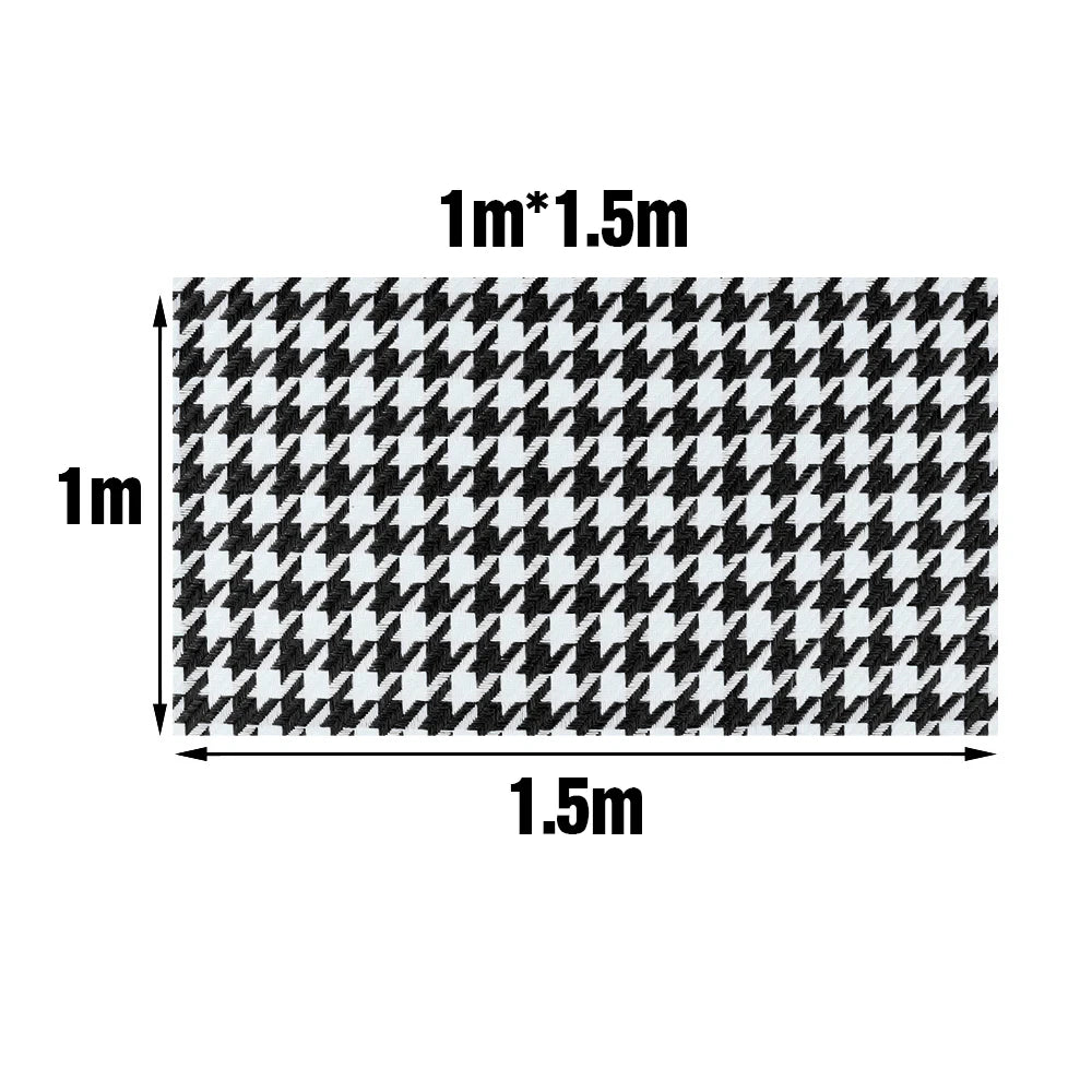 1pcs Houndstooth High Quality Cotton Linen Seats Fabric Car Seat Cover Headliner Door lifestyle view