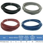 1/2/3/4/5M AN3 Motorcycle Braided PVC Stainless Steel PTFE Brake Line Hose | Universa alternate view