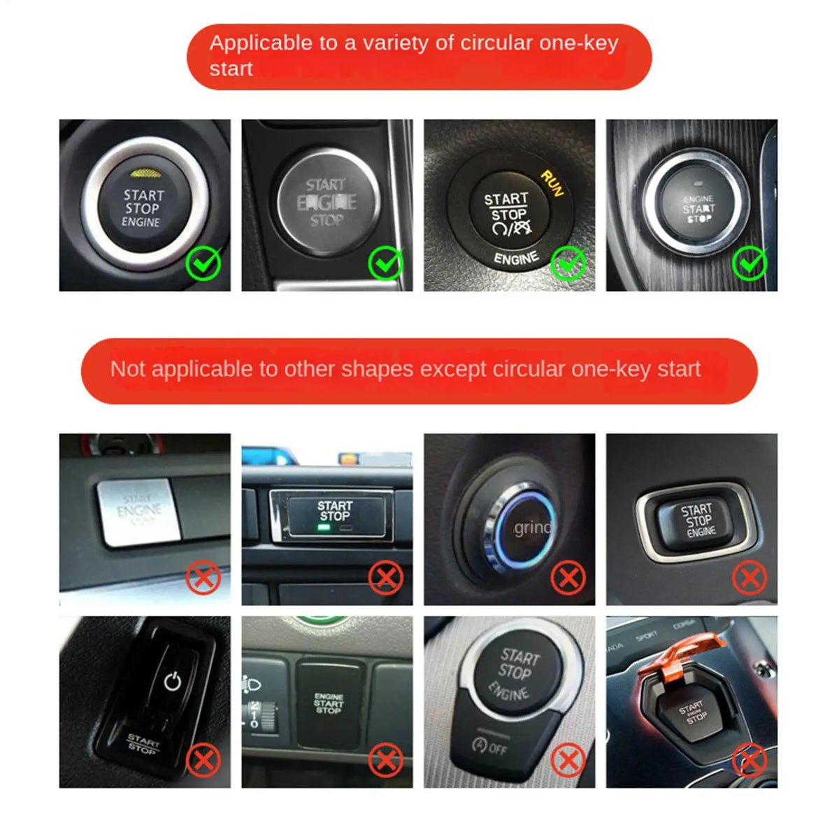 Car Start Button Joystick Car Push-to-Start Rocker Lever Creative Ignition Switches Protective Cover Automotive Accessory