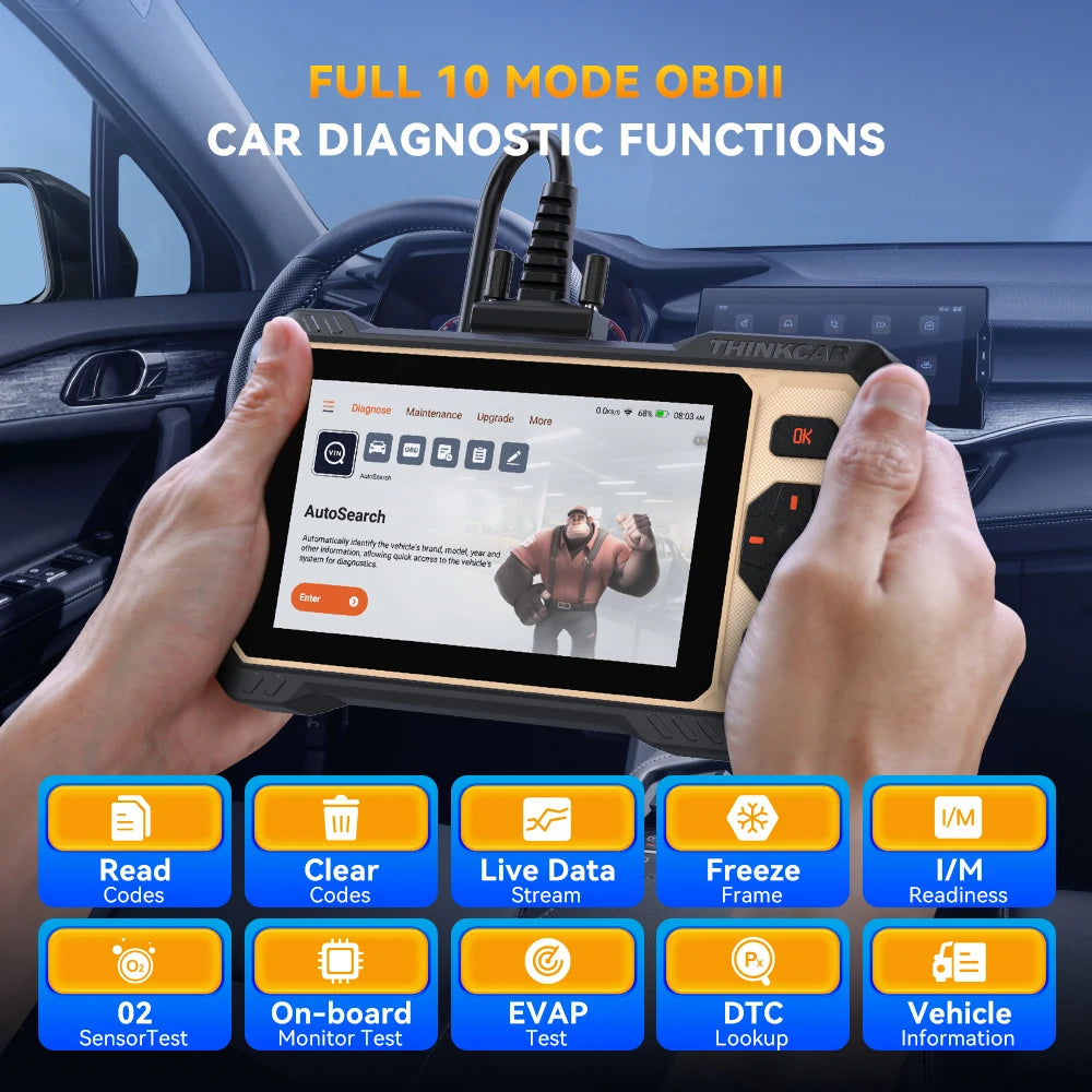 Thinkcar Thinkscan 662 Diagnostic Tools ECM/TCM/SRS/ABS Systems Car OBD2 Scanner 12 R lifestyle view