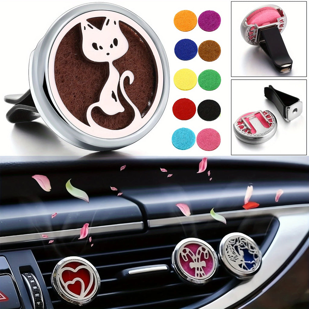 Refillable Car Air Freshener Diffuser Clip | Auto Vent Aromatherapy