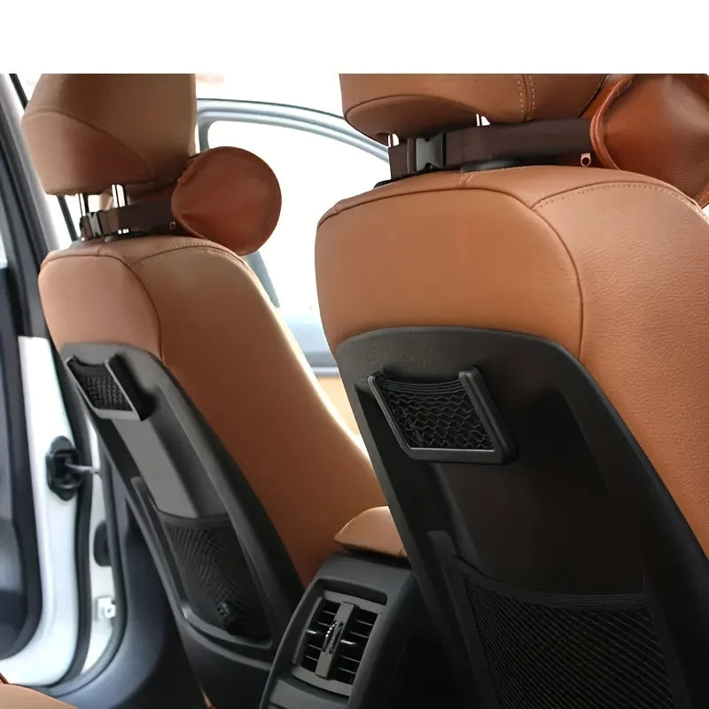 3pcs Car Organizer Storage Bag Auto Paste Net Pocket Phone Holder Car Accessories 20* alternate view