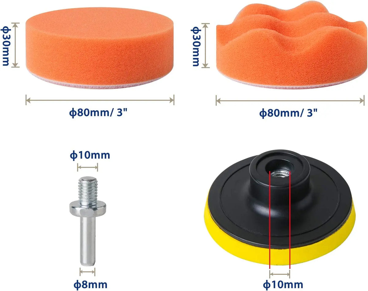 15-65 Pcs Car Headlight Repair Restoration Kit 3 Inch 75mm Sanding Plate Waxing Spong alternate view