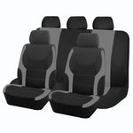 AUTO PLUS Sports Universal Polyester Car Seat Cover Set Fit Most Car Plain Fabric Bicolo detail view