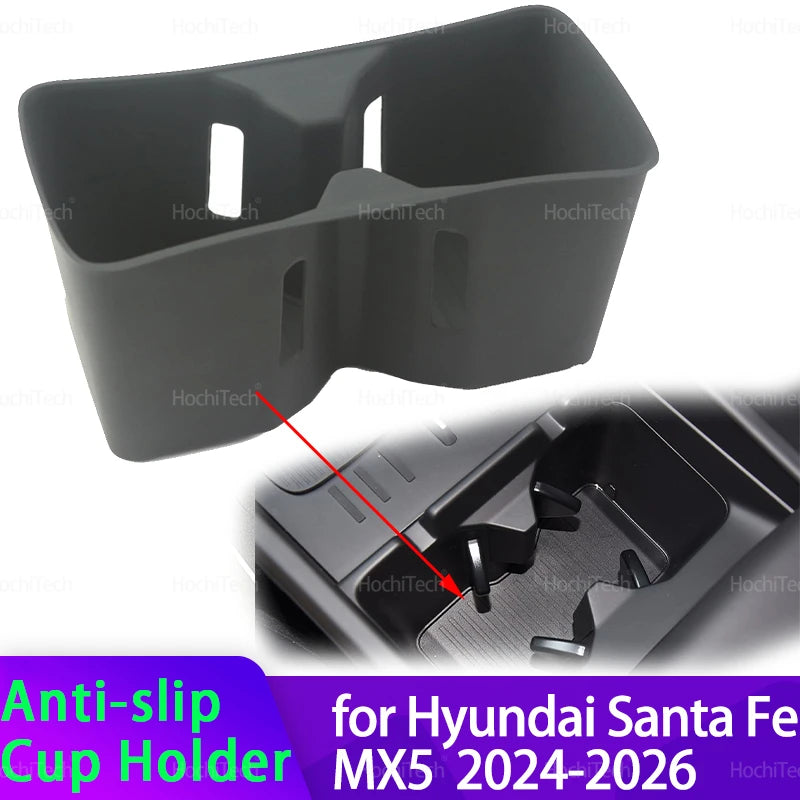Anti Slip Car Water Cup Holder for Hyundai Santa Fe MX5 2024-2026 | Drinks Holder Storage Tray