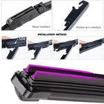 Car Windshield Wiper Blades | Universal Soft Double Layer Rubber Frameless Bracketless close-up view