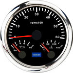 MH 85mm 3-in-1 Gauge Tachometer Water Temp Oil Pressure | 12V Car Boat 8000RPM 7 Colo alternate view