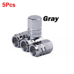 Aluminum Alloy Tire Valve Caps | 5 or 10 Pack Waterproof Dustproof Stem Covers additional angle