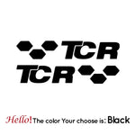 2pcs Universal TCR Vinyl Tuning Sticker For Car Side Decor Decal Honeycomb Auto Body Sti detail view