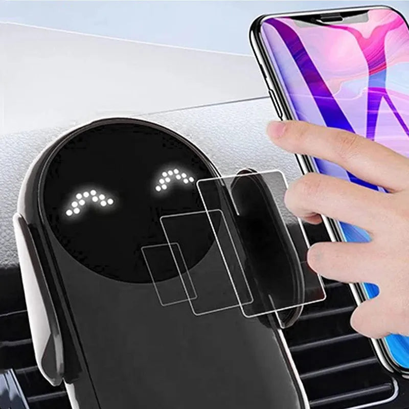 Wireless Car Charger Phone Holder Air Vent Mount close-up view
