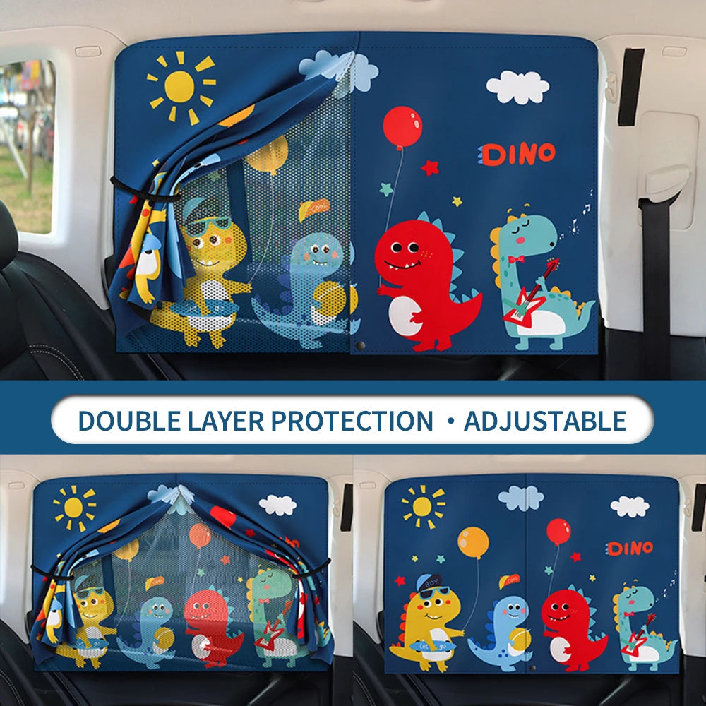 1Pcs Car Cartoon Cute Spaceman Magnet Side Window Sunshades Windshield Sunshade Rear Sid detail view