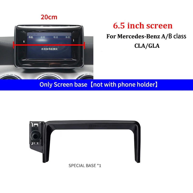 For Mercedes-Benz Car Mobile Phone Holder A B Class W242 W246 2013-2019 GLA CLA Screen Fixed Wireless Charger Cell Phone Holder