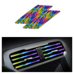 U-Shape Car Air Vent Trim Strip PVC 10 Pcs close-up view