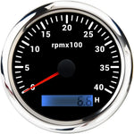 85mm Tachometer with LCD Hour Meter | 7 Color LED Backlight for Marine Boat Car alternate view