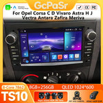 Car Radio Android Auto For Opel Corsa C D Vivaro Astra H J Vectra Antara Zafira Meriva GPS Navigatio