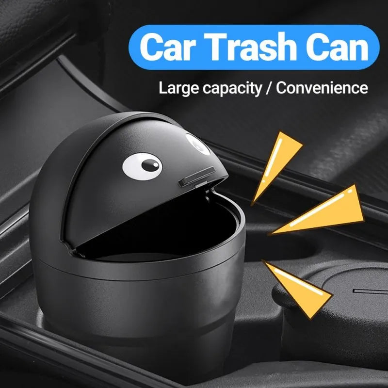 Car Trash Can Swing Lid Mini Leakproof Plastic Trash Bin alternate view