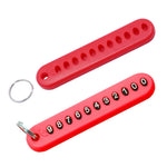 Silicone Phone Number Key Ring Anti-Lost Keychain alternate view