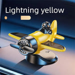Solar Powered Rotating Airplane Car Dashboard Ornament 360° Auto Spin Decor Airplane O close-up view