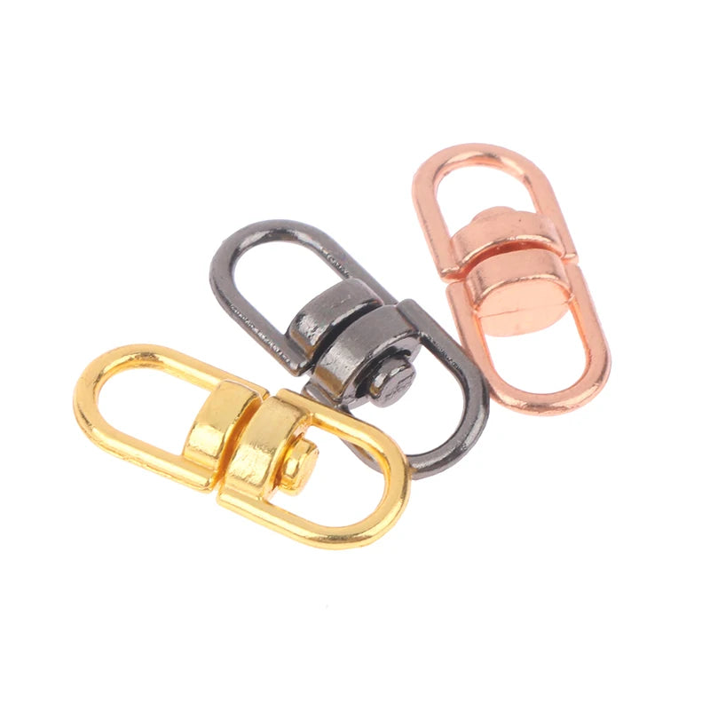 20pcs/lot Metal Rotate Buckle Key Rings Swivel Dog Buckle Holder Connectors Keyfob DIY close-up view