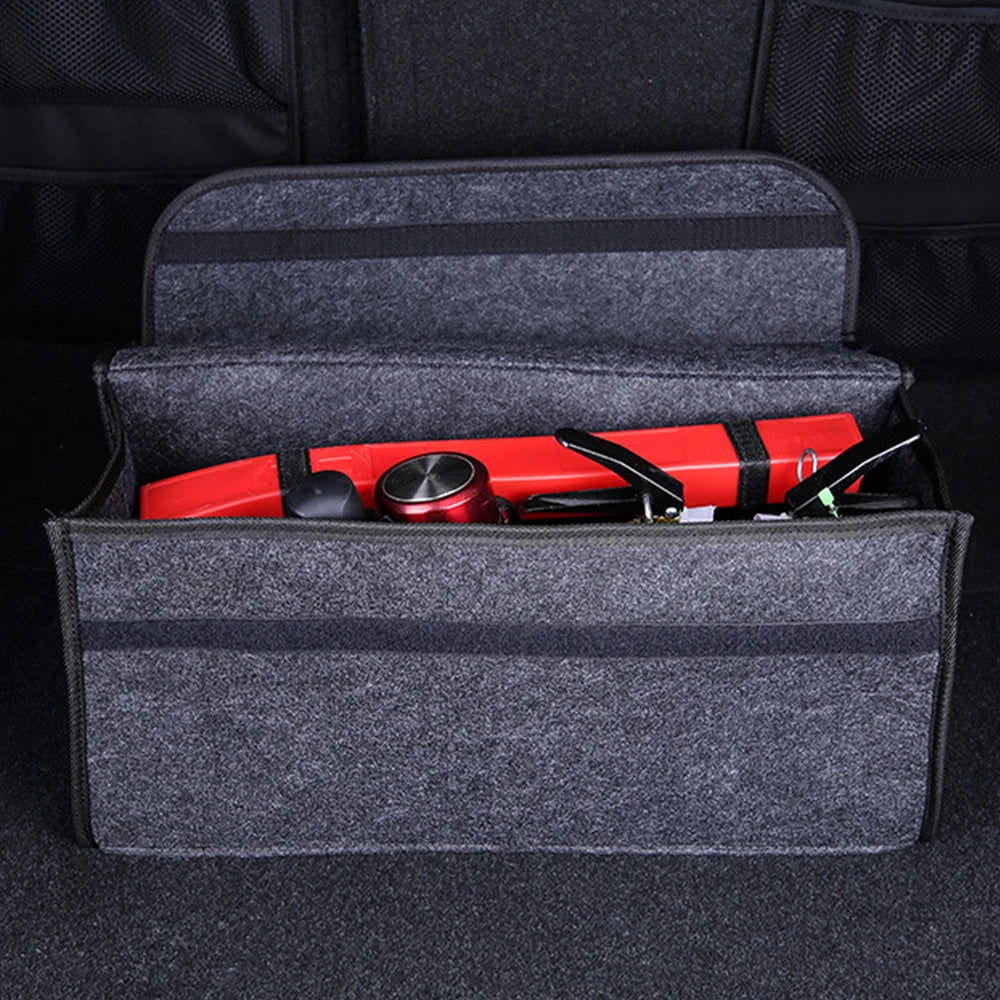 Large Anti Slip Compartment Boot Storage Organizer Tool Car Storage Bag Car Trunk Org lifestyle view