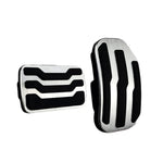 Aluminum Foot Pedal Cover for Ford Raptor F150 2015-2020 | Red Accelerator Brake Rest close-up view
