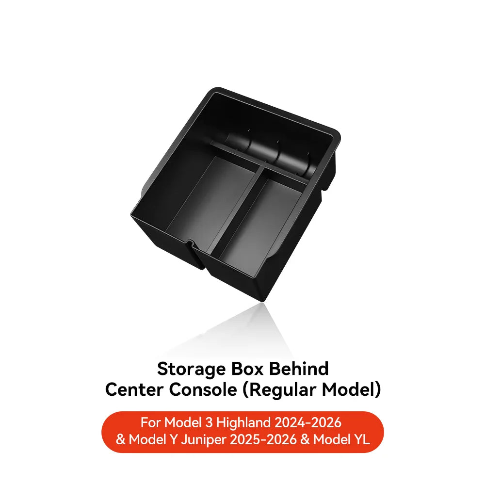 Car Storage Box for Tesla Model 3/Y Highland | Center Console Hidden Organizer detail view