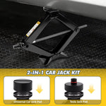 3T Car Scissor Jack Kits Emergency Crank Lift Stand Labor-Saving Repair Tire Replac additional angle