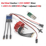 Full Metal Gearbox 2322 2600KV Brushless Motor AM32 45A ESC Adjuster 21g Servo for 1/12 RC Car Crawler MN82 MN78 MN168 MN99 MN98