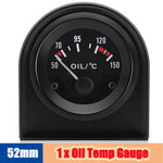 52mm Auto Gauge Kit with Sensor | LED Digital Oil Temp, Water Temp, Oil Pressure, Fue alternate view